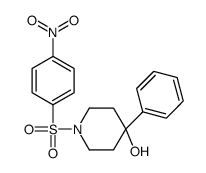 1-(4-nitrophenyl)sulfonyl-4-phenylpiperidin-4-ol结构式