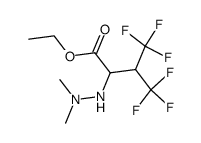 Ethyl-2-(N',N'-dimethylhydrazino)-3,3-bis(trifluoromethyl) Propionate Structure