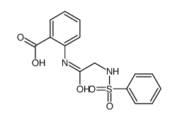 2-[[2-(benzenesulfonamido)acetyl]amino]benzoic acid Structure