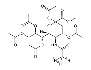 N-Acetylneuraminic Acid Methyl Ester 2,4,7,8,9-Pentaacetate-d3结构式