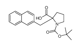 (R)-1-(TERT-BUTOXYCARBONYL)-2-(NAPHTHALEN-2-YLMETHYL)PYRROLIDINE-2-CARBOXYLIC ACID结构式