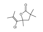 5-(1-Chloro-2-methyl-propenyl)-3,3,5-trimethyl-dihydro-furan-2-one结构式