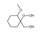 1-hydroperoxy-1-hydroxymethyl-2-methoxycyclohexane结构式