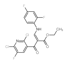 Ethyl-2-(2,6-dichlor-5-fluorpyridin-3-carbonyl)-3-(2,4-difluorphenylamino)-acrylat Structure