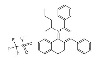 1-(2-pentyl)-5,6-dihydro-2,4-diphenylnaphto[1,2-b]pyridinium trifluoromethanesulphonate Structure