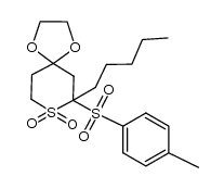 7-n-pentyl-7-(p-tolylsulfonyl)-1,4-dioxa-8-thiaspiro[4.5]-decane 8,8-dioxide结构式