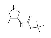 rac tert-butyl ((3RS,4SR)-4-methylpyrrolidin-3-yl)carbamate结构式