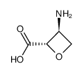 (2S, 3S)-3-AMINO-2-OXETANECARBOXYLIC ACID Structure