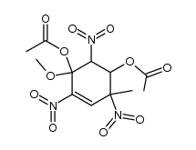 1-methoxy-4-methyl-2,4,6-trinitrocyclohex-2-enyl-1,5-diacetate结构式