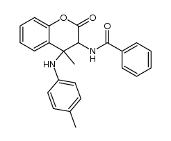 3-N-benzoylamino-4-methyl-4-p-toluidino-3,4-dihydrocoumarin结构式