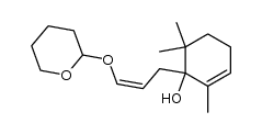 (Z)-2,6,6-Trimethyl-1-[3-(tetrahydro-2-pyranyloxy)-2-propen-1-yl]-2-cyclohexen-1-ol结构式