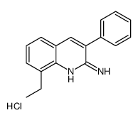 8-ethyl-3-phenylquinolin-2-amine,hydrochloride Structure