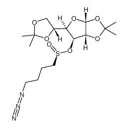 1,2:5,6-di-O-isopropylidene-α-D-glucofuranose 3-O-((S)-4-azidobutanesulfinate)结构式