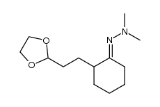 2-[2-(1,3-dioxolan-2-yl)ethyl]cyclohexanone N,N-dimethylhydrazone Structure