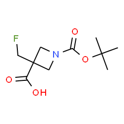 1-[(tert-butoxy)carbonyl]-3-(fluoromethyl)azetidine-3-carboxylic acid structure