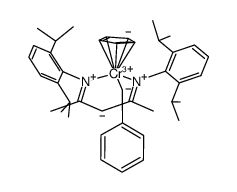 CpCr[(2,6-iPr2C6H3NCMe)2CH](CH2Ph)结构式