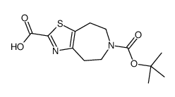 4,5,7,8-四氢-噻唑并[4,5-d]氮杂卓-2,6-二羧酸 6-叔丁酯结构式