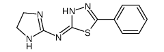 N-(4,5-dihydro-1H-imidazol-2-yl)-5-phenyl-1,3,4-thiadiazol-2-amine结构式