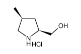 ((2S,4S)-4-Methylpyrrolidin-2-yl)methanol hydrochloride structure