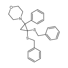 4-(2,2-bis-benzylsulfanyl-1-phenyl-cyclopropyl)-morpholine Structure