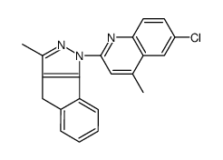 1-(6-chloro-4-methylquinolin-2-yl)-3-methyl-4H-indeno[1,2-c]pyrazole结构式