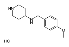 (4-Methoxy-benzyl)-piperidin-4-yl-amine hydrochloride Structure