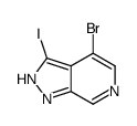 4-溴-3-碘-1H-吡唑并[3,4-c]吡啶结构式