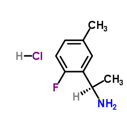 (1R)-1-(2-Fluoro-5-methylphenyl)ethanamine hydrochloride (1:1)结构式