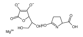 magnesium,(2R)-2-[(1S)-1,2-dihydroxyethyl]-3-hydroxy-5-oxo-2H-furan-4-olate,(2S)-5-oxopyrrolidine-2-carboxylate Structure