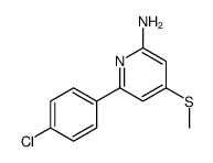 6-(4-chlorophenyl)-4-methylsulfanylpyridin-2-amine结构式