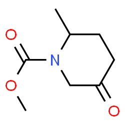 1-Piperidinecarboxylic acid,2-methyl-5-oxo-,methyl ester结构式