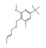 3-[((E)-But-2-enyl)oxyMethyl]-4-iodo-2-Methoxy-6-triMethylsilanyl-pyridine结构式