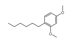 3-hexyl-2,6-dimethoxybenzene结构式