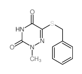 6-benzylsulfanyl-2-methyl-1,2,4-triazine-3,5-dione structure