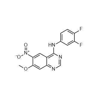 N-(3,4-Difluorophenyl)-7-Methoxy-6-Nitroquinazolin-4-Amine Structure