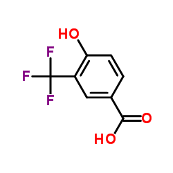 4-Hydroxy-3-(trifluoromethyl)benzoic acid structure