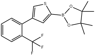 4-(2-Trifluoromethylphenyl)thiophene-2-boronic acid pinacol ester structure