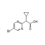 2-(5-Bromopyrimidin-2-yl)-2-cyclopropylacetic Acid Structure