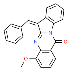 Indolo[2,1-b]quinazolin-12(6H)-one,4-methoxy-6-(phenylmethylene)- structure