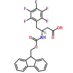 Fmoc-(r)-3-氨基-4-五氟苯基丁酸结构式