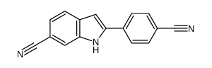 6-氰基-2-(4-氰基苯基)吲哚结构式