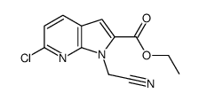 Ethyl 6-chloro-1-(cyanomethyl)-1H-pyrrolo[2,3-b]pyridine-2-carbox ylate结构式