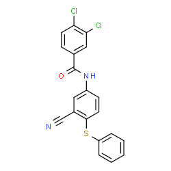 3,4-DICHLORO-N-[3-CYANO-4-(PHENYLSULFANYL)PHENYL]BENZENECARBOXAMIDE structure