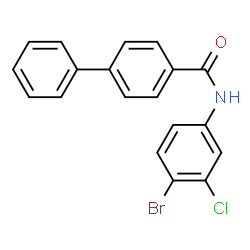 N-(4-bromo-3-chlorophenyl)biphenyl-4-carboxamide结构式