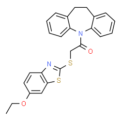 5-{[(6-ethoxy-1,3-benzothiazol-2-yl)sulfanyl]acetyl}-10,11-dihydro-5H-dibenzo[b,f]azepine picture