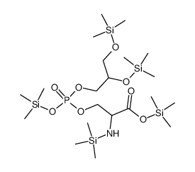 O-[[2,3-Bis(trimethylsiloxy)propoxy](trimethylsilyloxy)phosphinyl]-N-(trimethylsilyl)-L-serine (trimethylsilyl) ester结构式