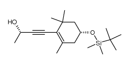 (S)-4-((R)-4-((tert-butyldimethylsilyl)oxy)-2,6,6-trimethylcyclohex-1-en-1-yl)but-3-yn-2-ol结构式