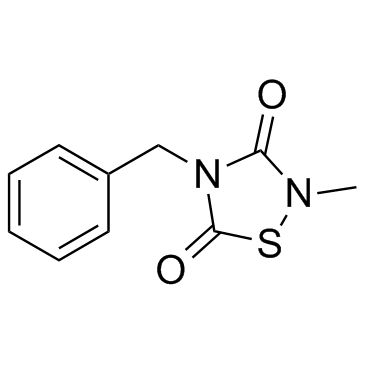 4-苯甲基-2-甲基-1,2,4-噻二唑烷-3,5-二星空app结构式