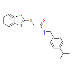 2-(1,3-Benzoxazol-2-ylsulfanyl)-N-(4-isopropylbenzyl)acetamide Structure