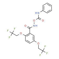 N-[(ANILINOCARBONYL)OXY]-2,5-BIS(2,2,2-TRIFLUOROETHOXY)BENZENECARBOXAMIDE structure